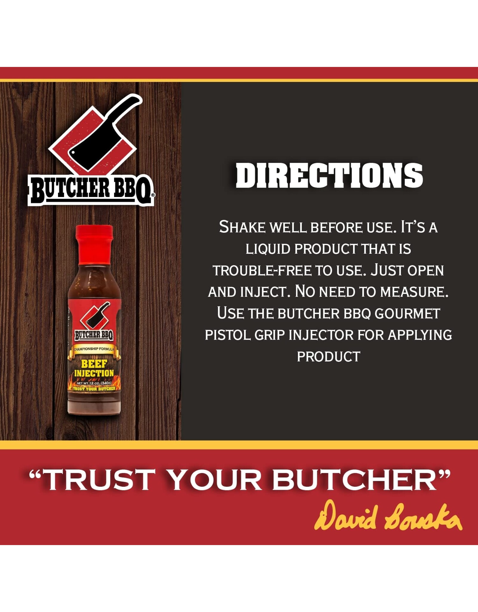 Butcher's BBQ Butcher BBQ Products Liquid Beef Injection 12 Oz - 69553