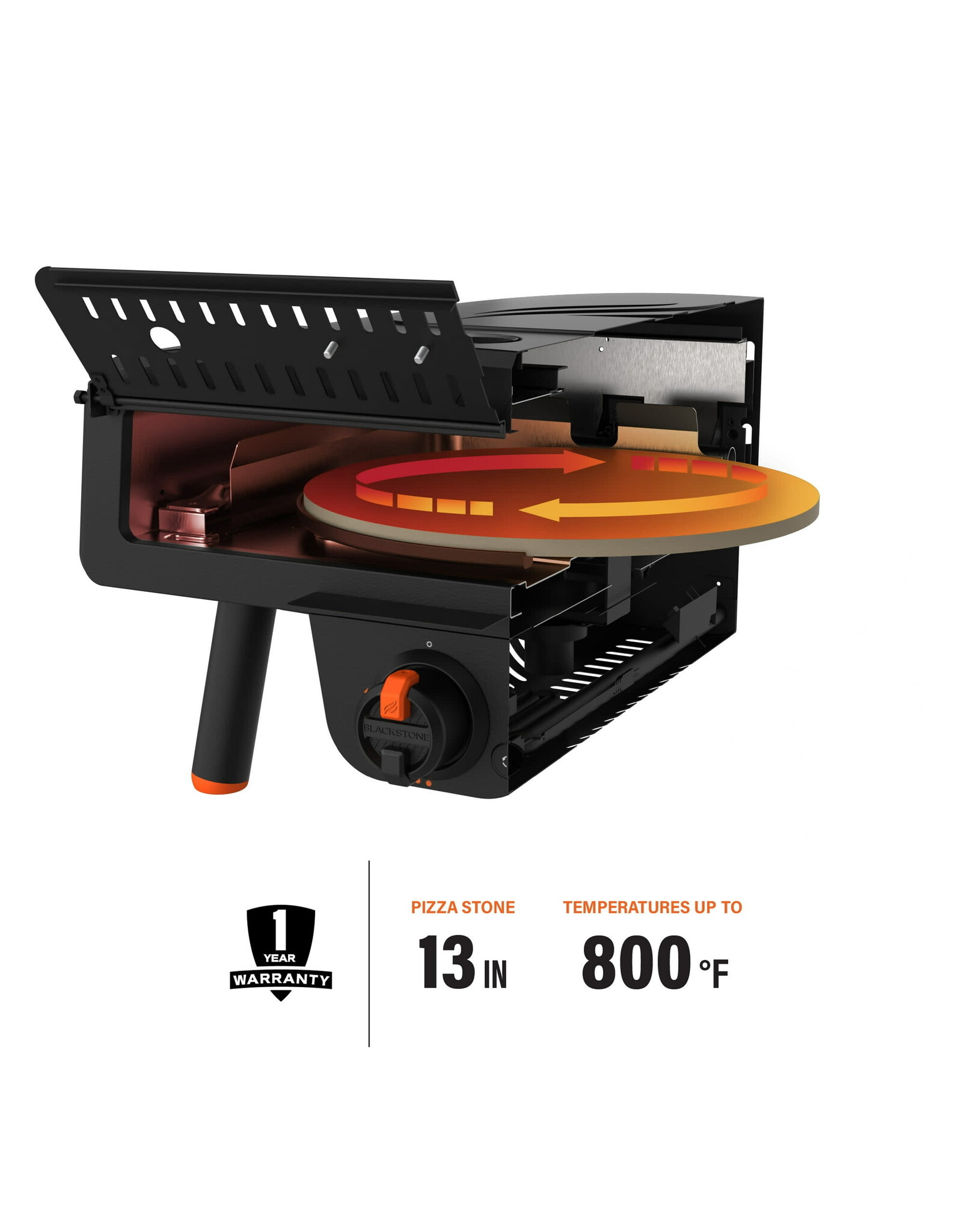 Blackstone Blackstone Leggero Tabletop Outdoor Pizza Oven with 13" Rotating Cordierite Stone - 2238