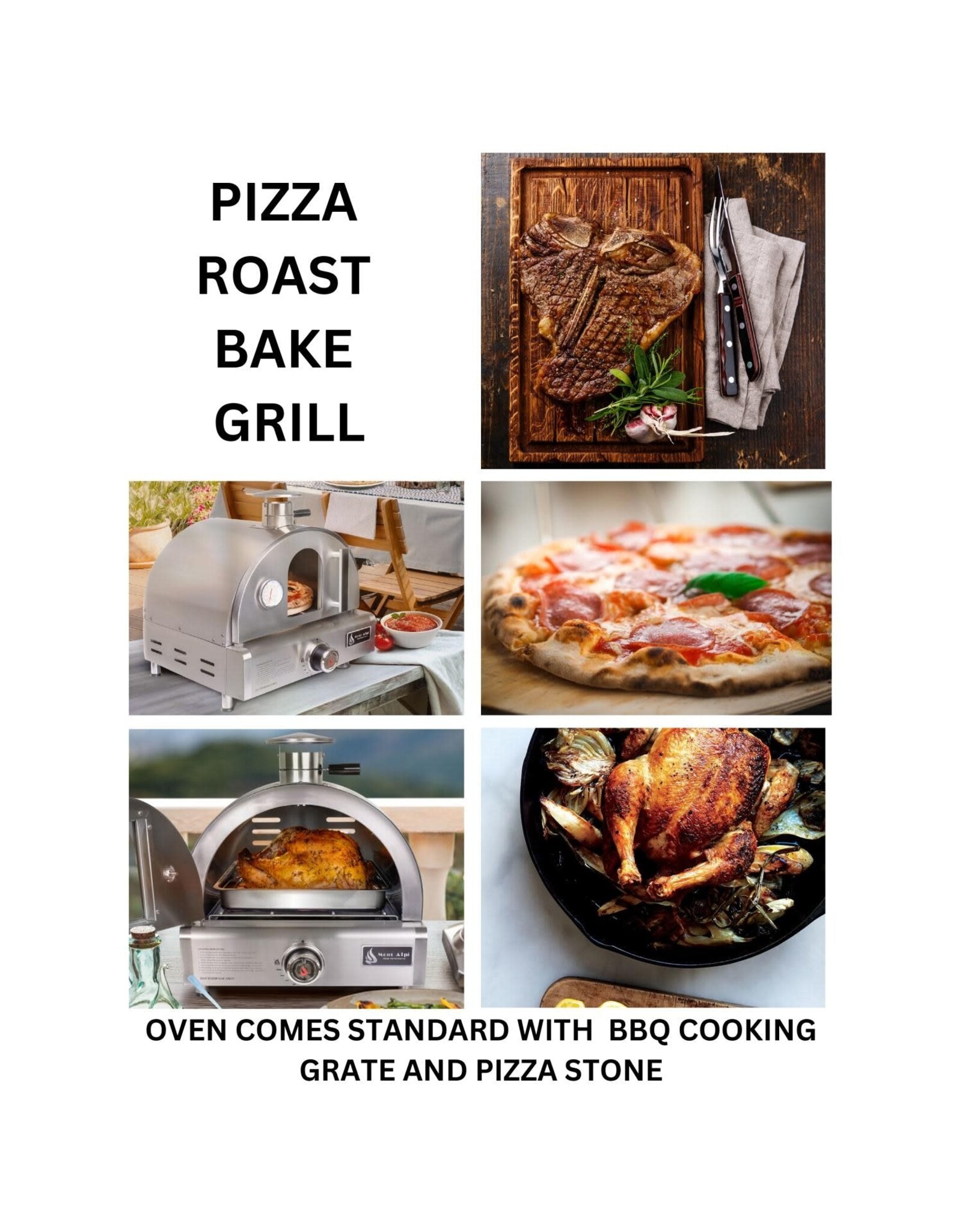 Mont Alpi Mont Alpi Portable Tabletop Pizza Oven - MAPZ-SS