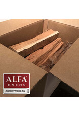 Alfa Alfa Ovens Cherrywood Logs 15 lb Box Smaller Cooking Wood Logs  - Cherrywood-SM