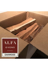 Alfa Alfa Ovens Oakwood Logs 15 lb Box of Seasoned Cooking Wood Logs - OAKWOOD