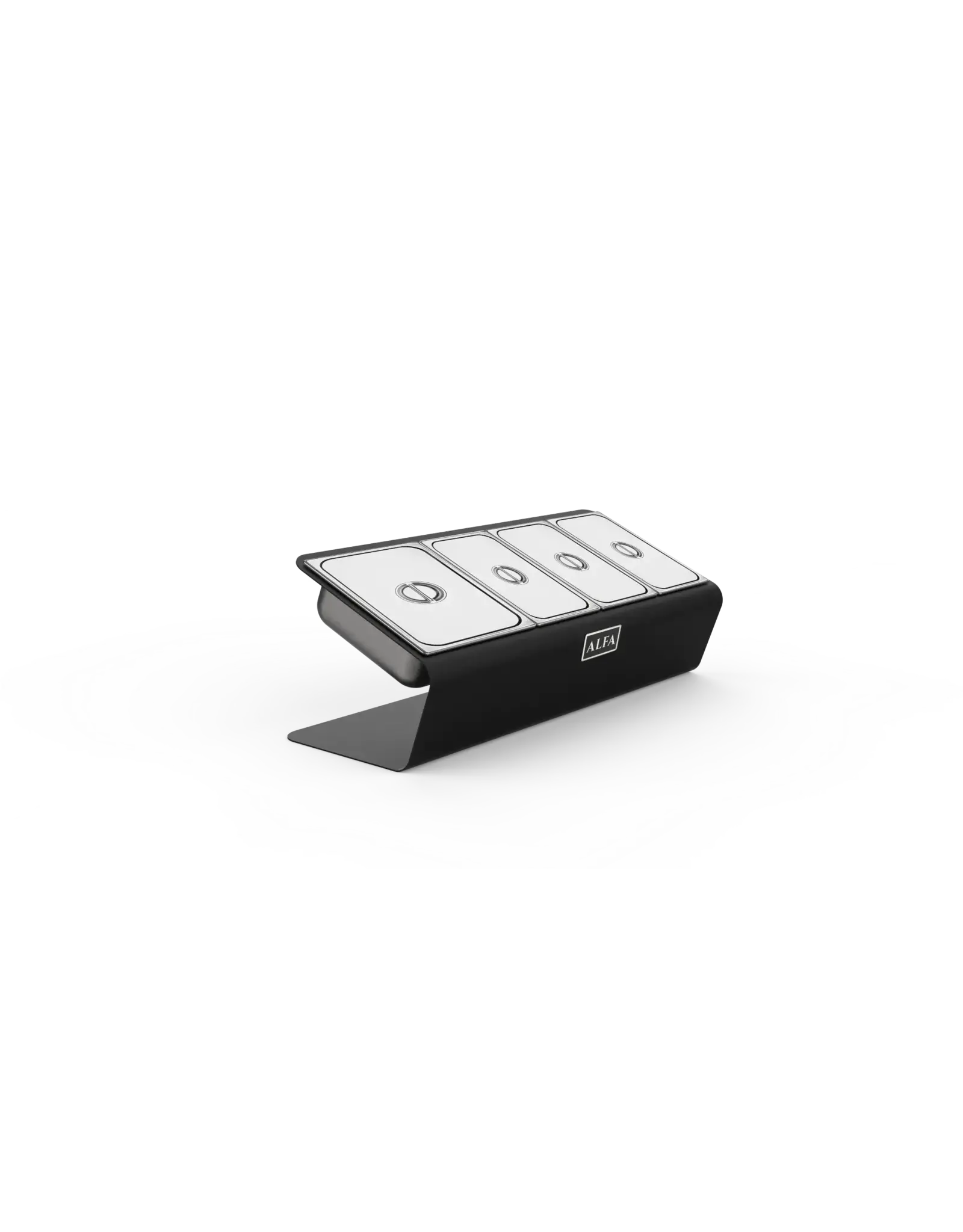 Alfa Alfa Topping Station 4 Trays With Lids - AC-PIG-4