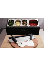 Alfa Pizza Ovens Alfa Topping Station 4 Trays With Lids - AC-PIG-4