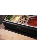 Alfa Pizza Ovens Alfa Topping Station 4 Trays With Lids - AC-PIG-4