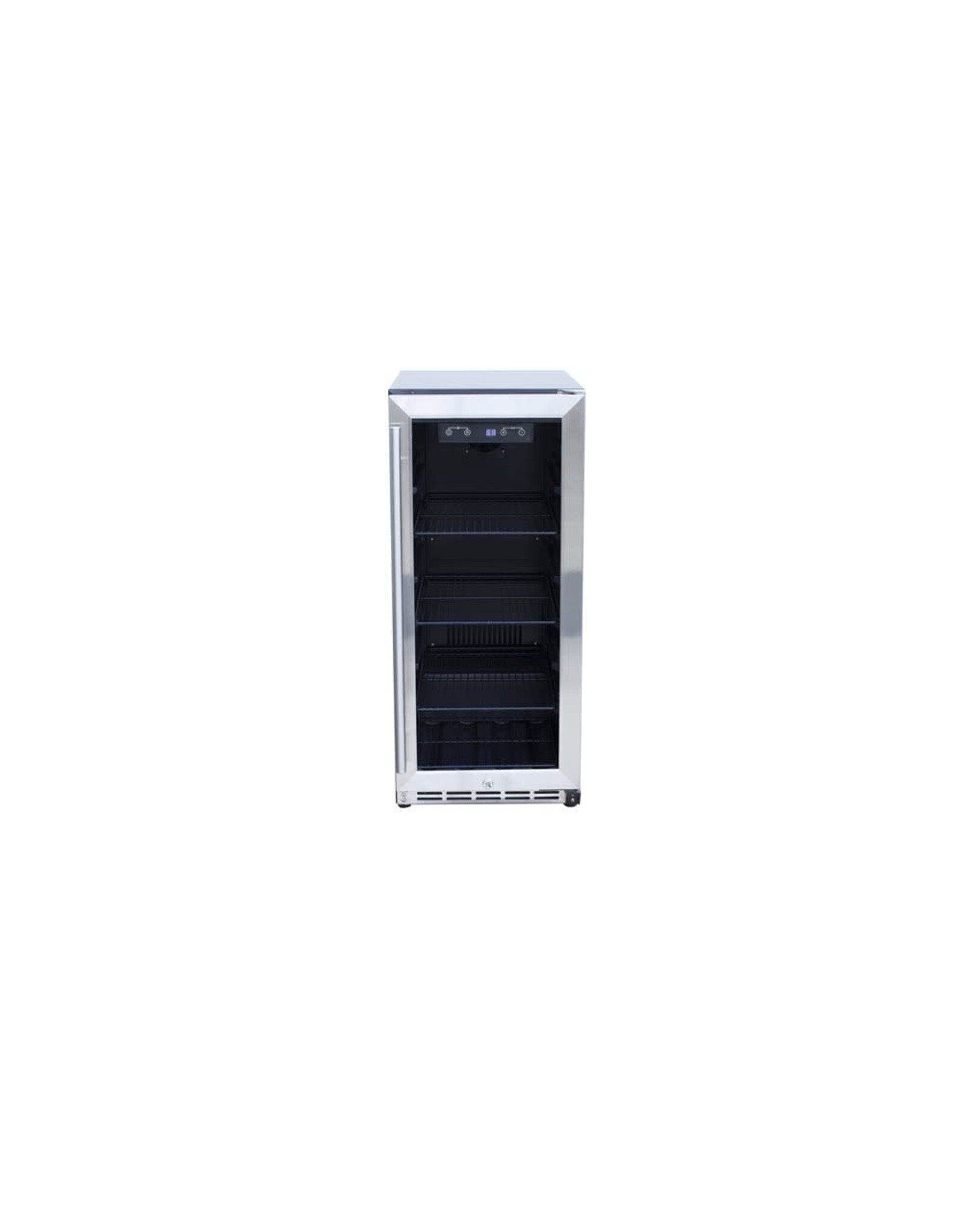 TrueFlame TrueFlame 15" Outdoor Rated Refrigerator with Glass Door and Stainless Steel Handle - AMD-RFR-15G