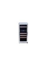 TrueFlame TrueFlame 24" Outdoor Rated Dual Zone Wine Cooler (2.9c) - AMD-RFR-15WD