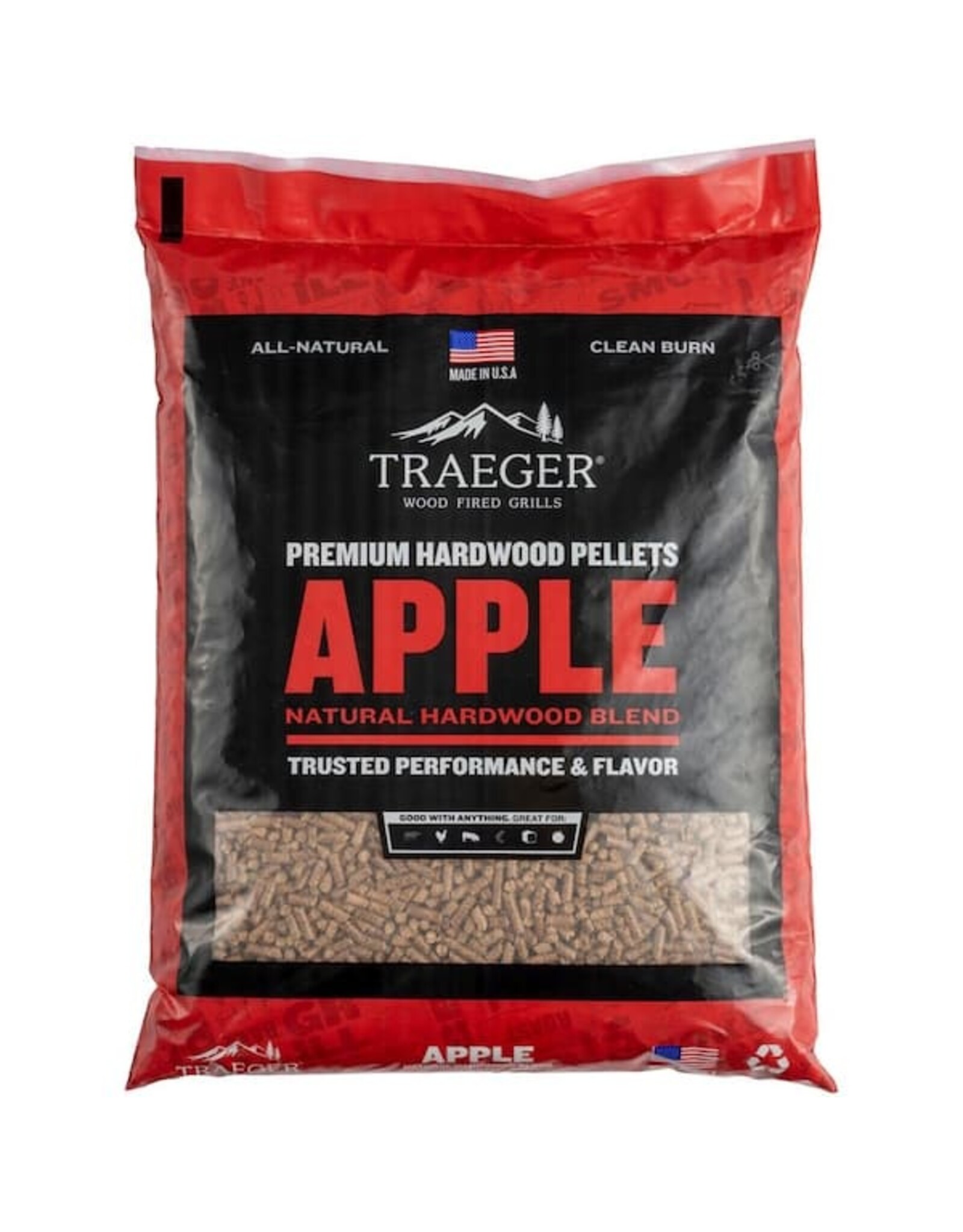 Traeger Traeger 20 Lb. Natural Hardwood Pellets - Apple- PEL318