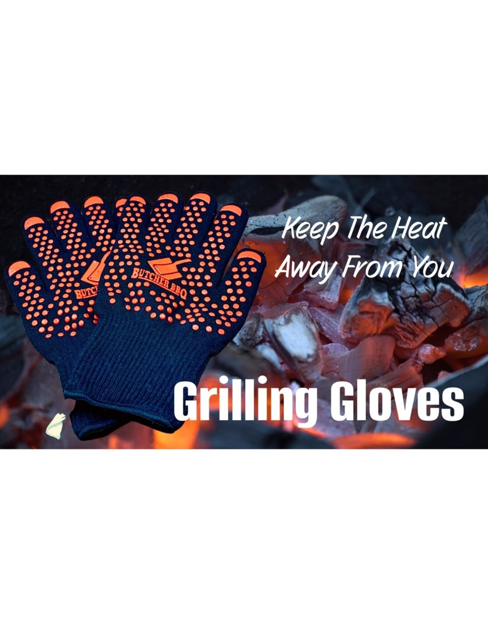 Butcher's BBQ Butcher BBQ Products Heat Resistant BBQ Gloves - BUTCHER274