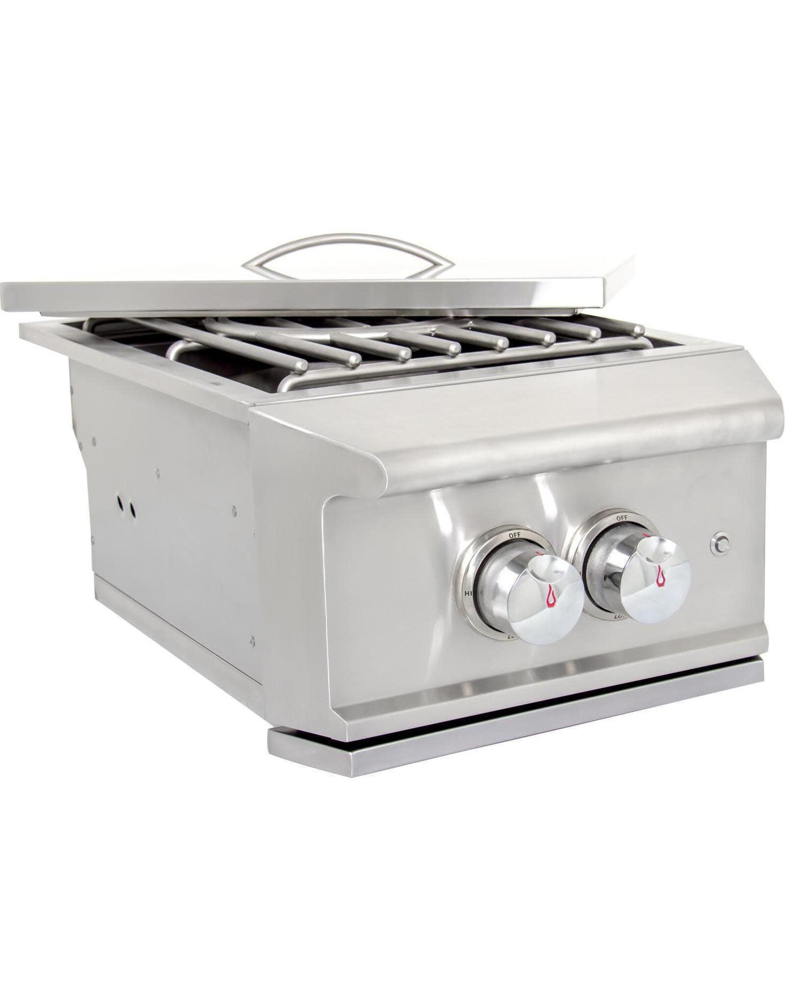Blaze Outdoor Products Blaze Professional LUX Built-In Natural Gas High Performance Power Burner w/ Wok Ring & Stainless Steel Lid - BLZ-PROPB-NG