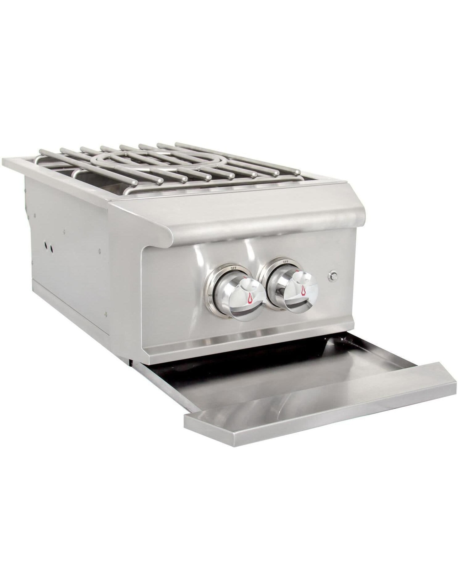 Blaze Outdoor Products Blaze Professional LUX Built-In Natural Gas High Performance Power Burner w/ Wok Ring & Stainless Steel Lid - BLZ-PROPB-NG