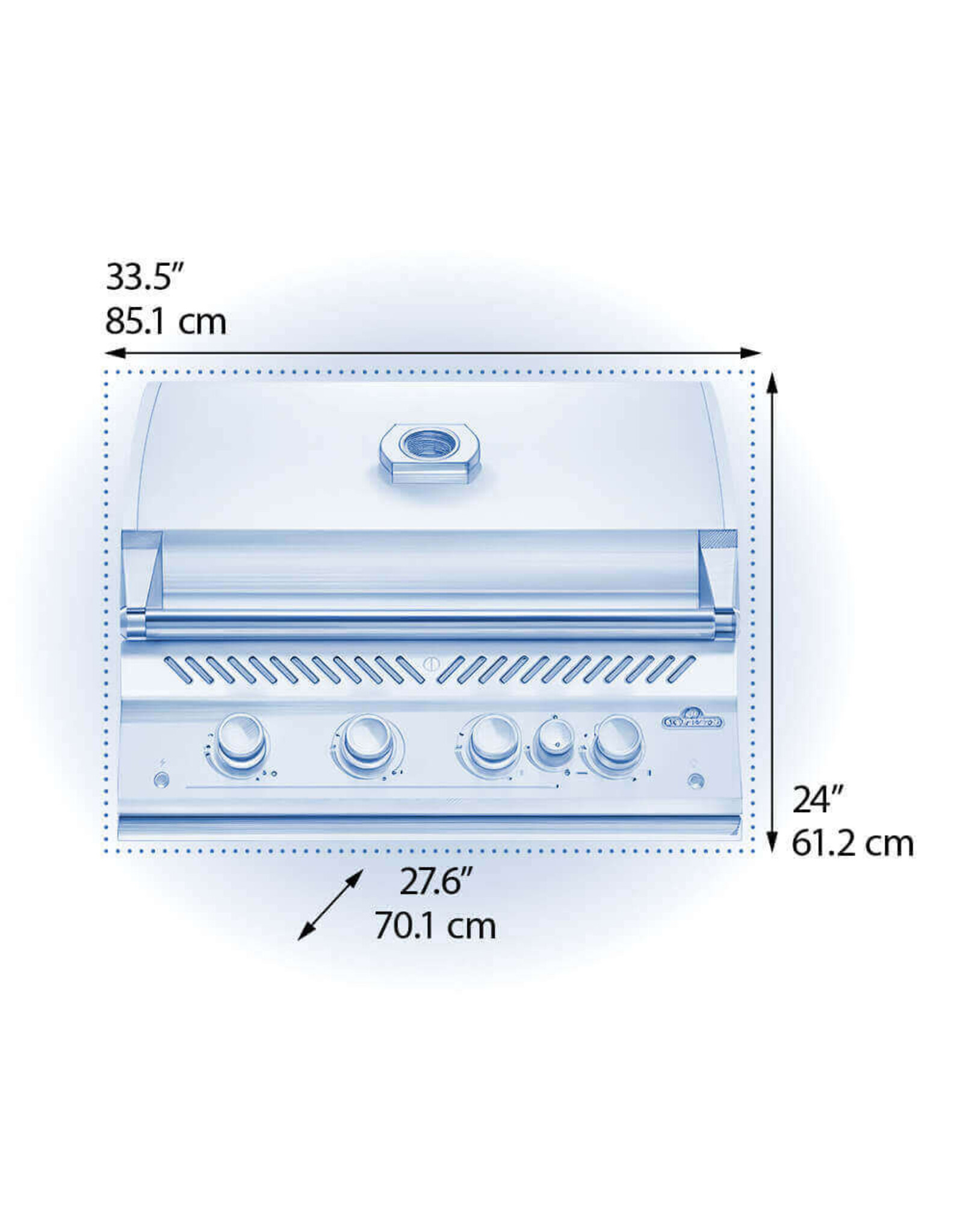 Napoleon Built-In 700 Series Gas Grill with Infrared Rear Burner  Matte Black Stainless Steel
