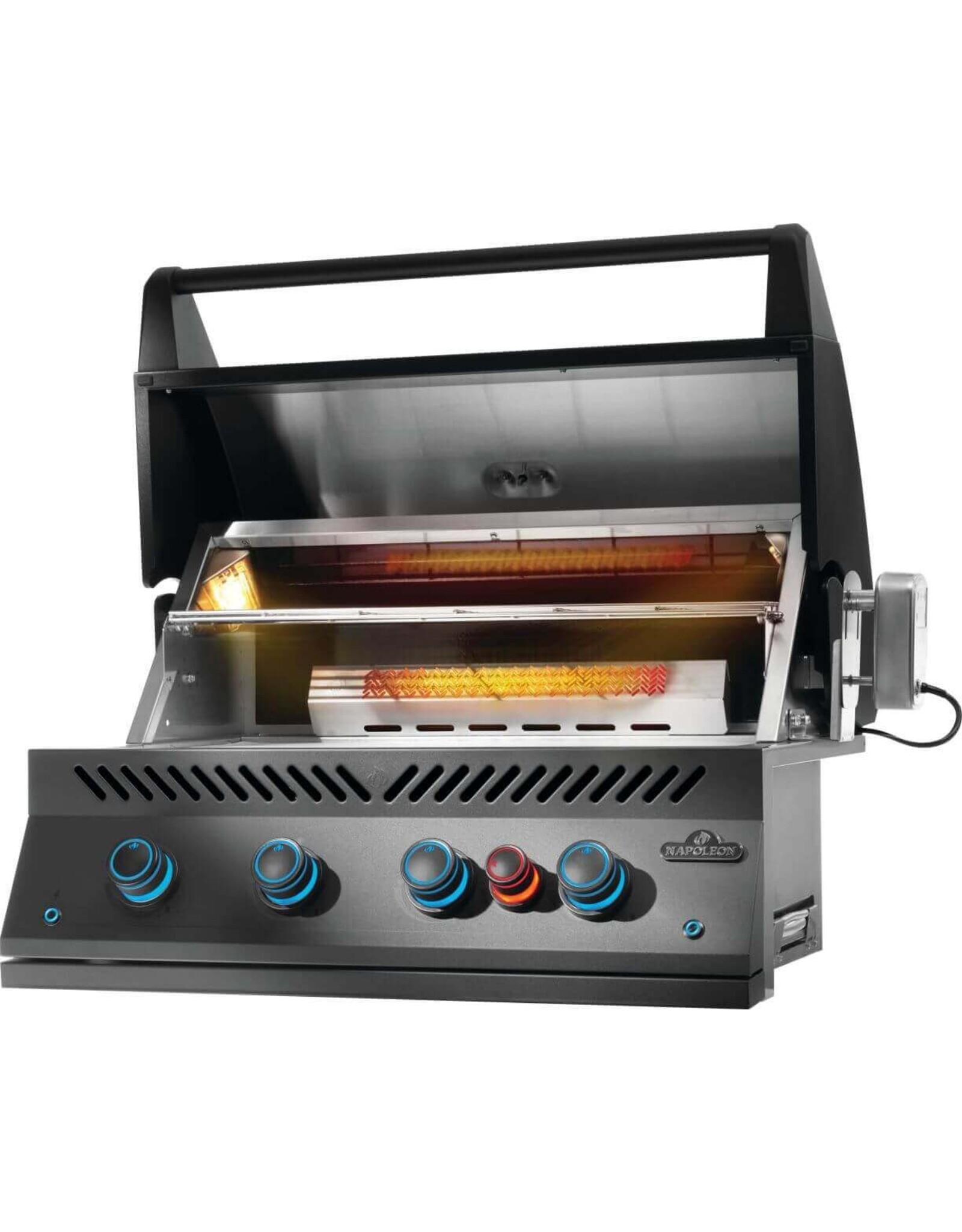 Napoleon Built-In 700 Series Gas Grill with Infrared Rear Burner  Matte Black Stainless Steel