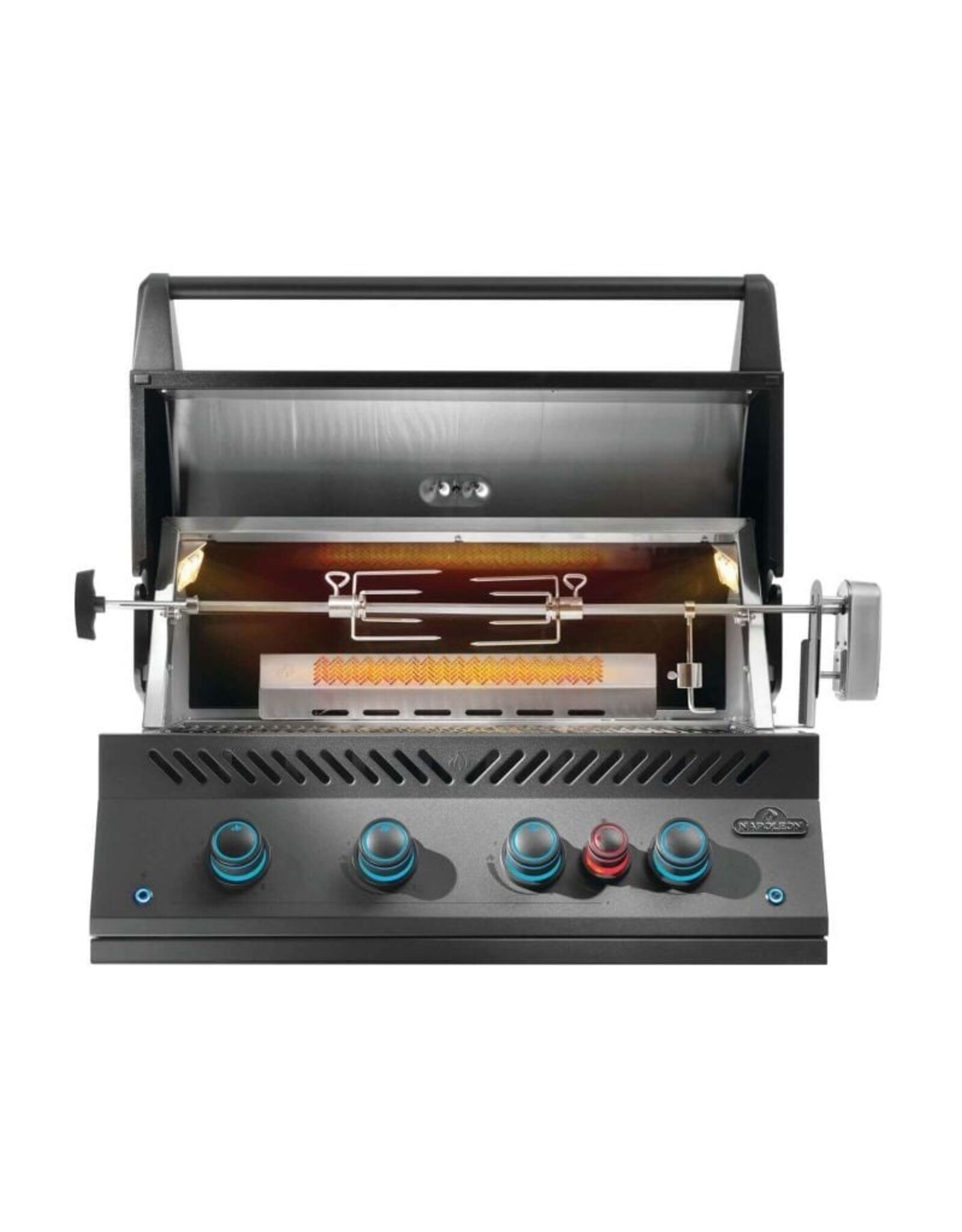 Napoleon Built-In 700 Series Gas Grill with Infrared Rear Burner  Matte Black Stainless Steel