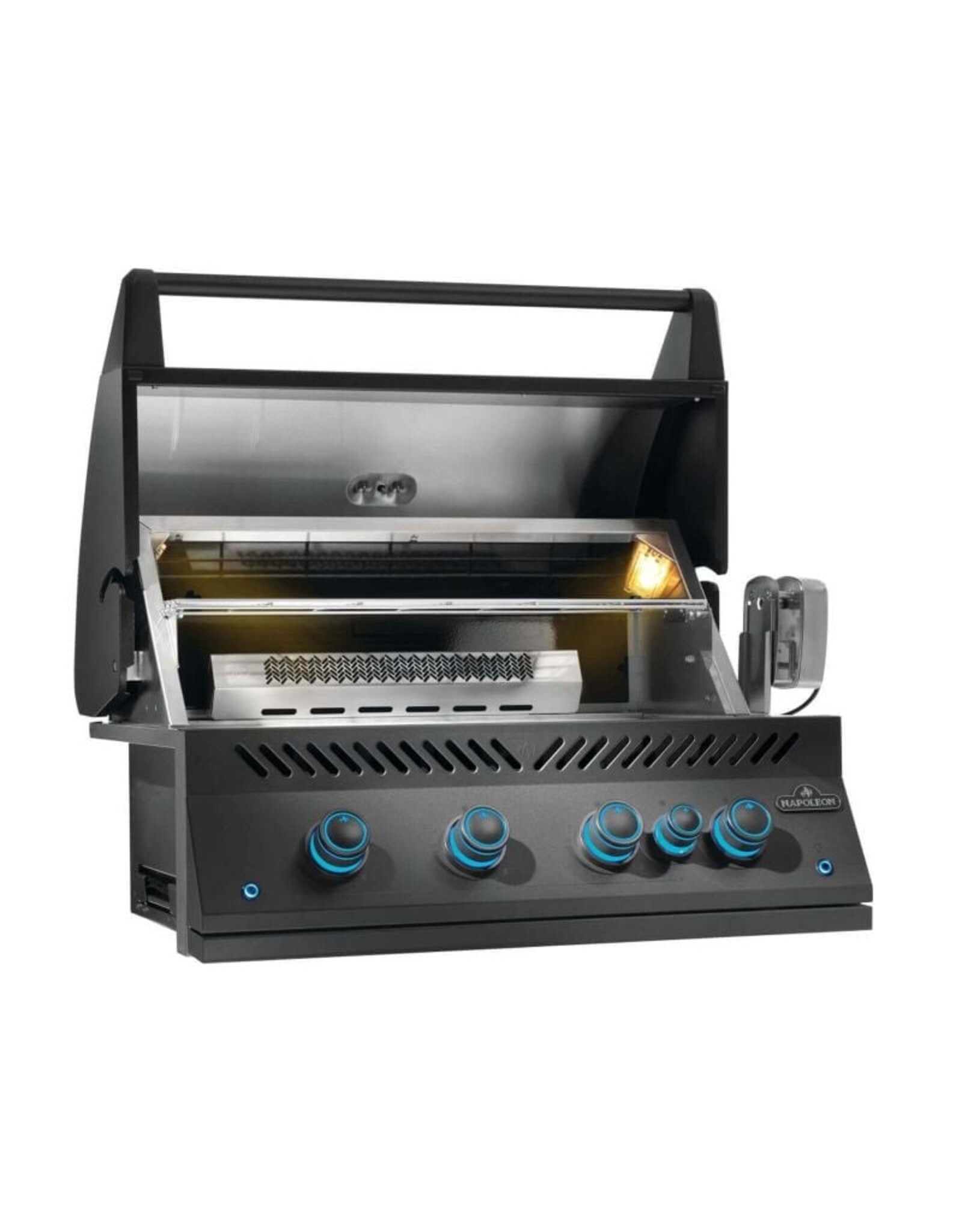 Napoleon Built-In 700 Series Gas Grill with Infrared Rear Burner  Matte Black Stainless Steel