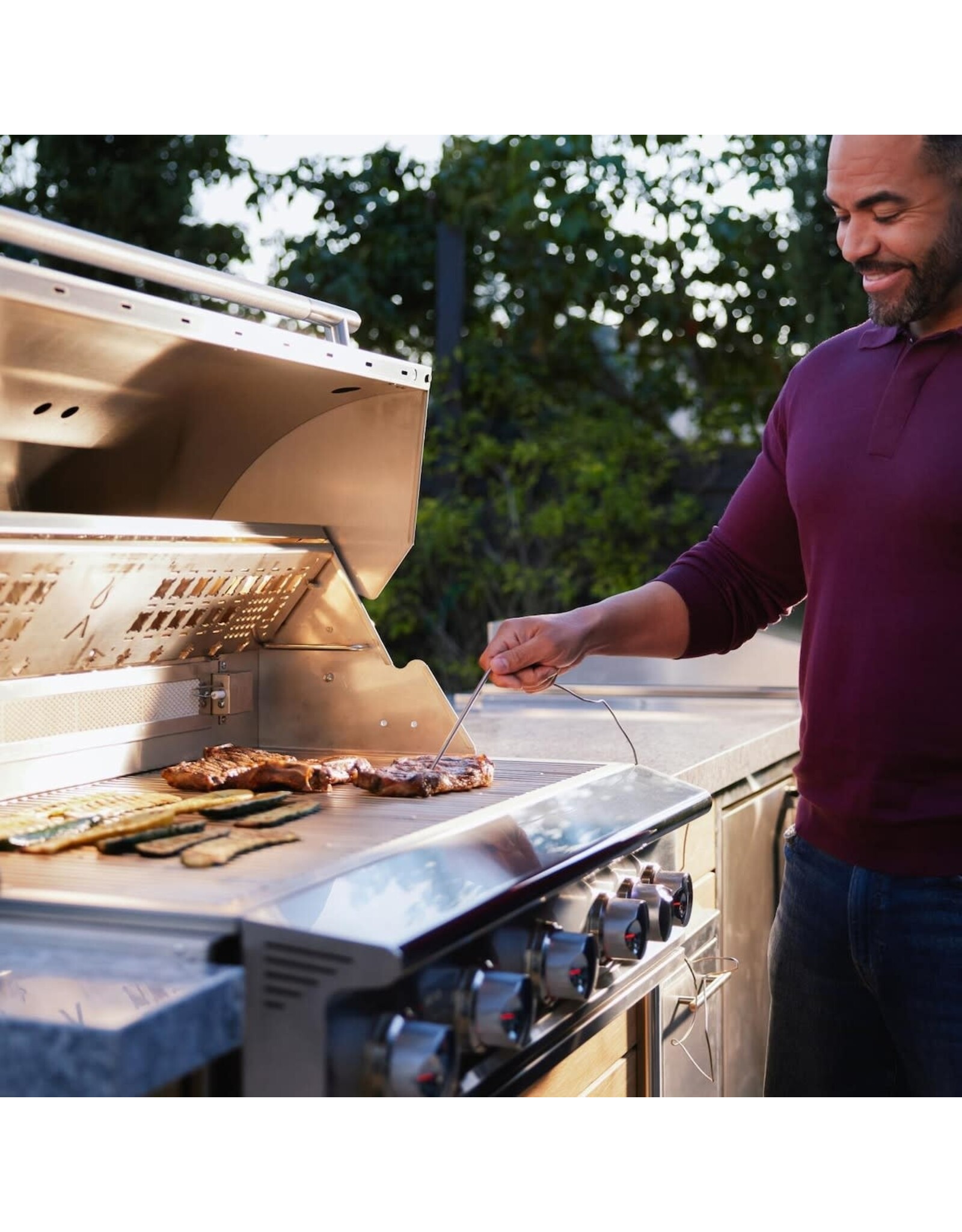 Blaze Outdoor Products Blaze LTE PRO 40-Inch 5-Burner Built-in Propane Gas Grill w/ Digital Temperature Screen & Rear Infrared Burner - BLZ-5LTEPRO-LP