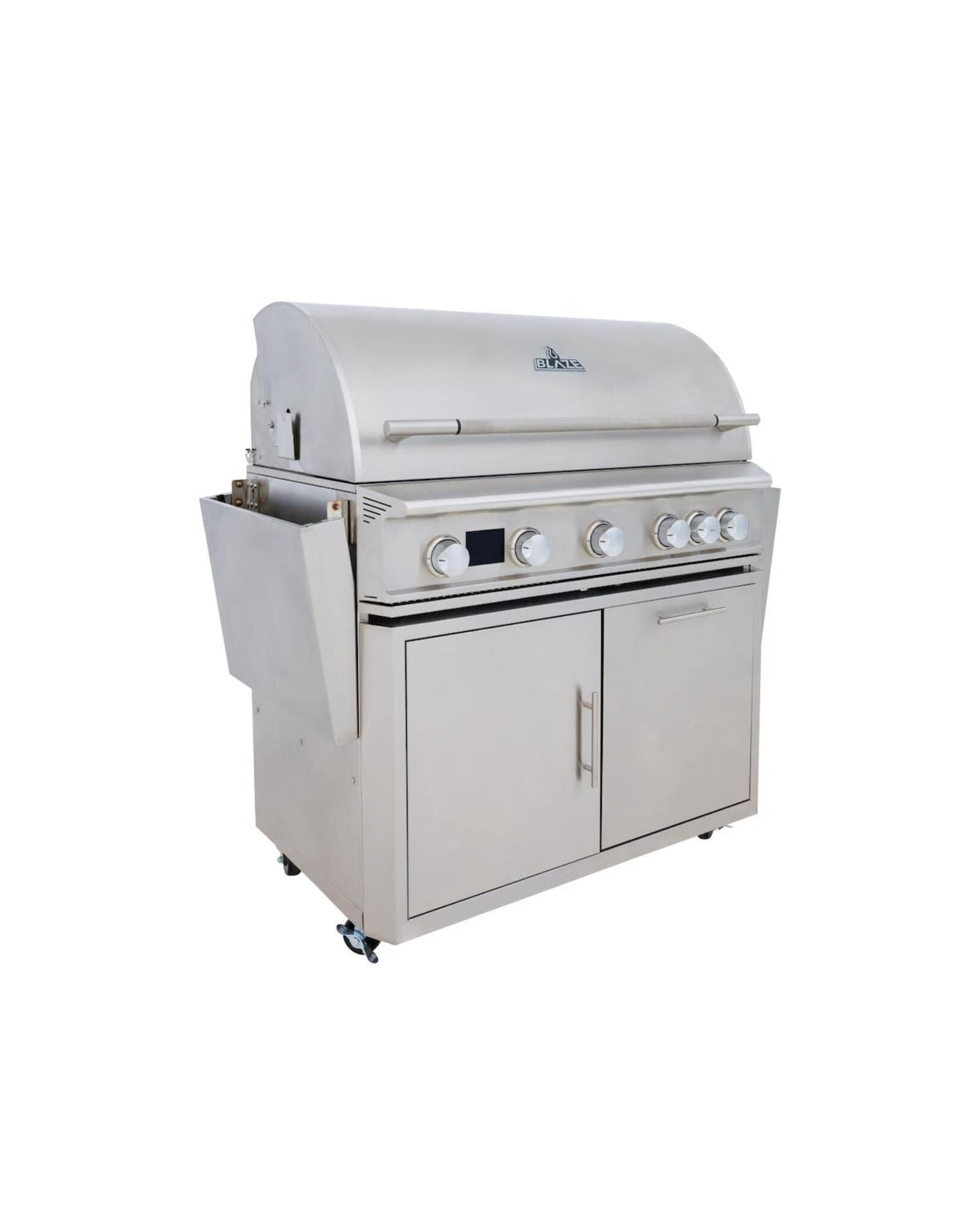 Blaze Outdoor Products Blaze Freestanding LTE PRO 40-Inch 5-Burner Propane Gas Grill w/ Digital Temperature Screen & Rear Infrared Burner BLZ-5LTEPRO-LP+BLZ-5LTEPRO-CART-LTSC