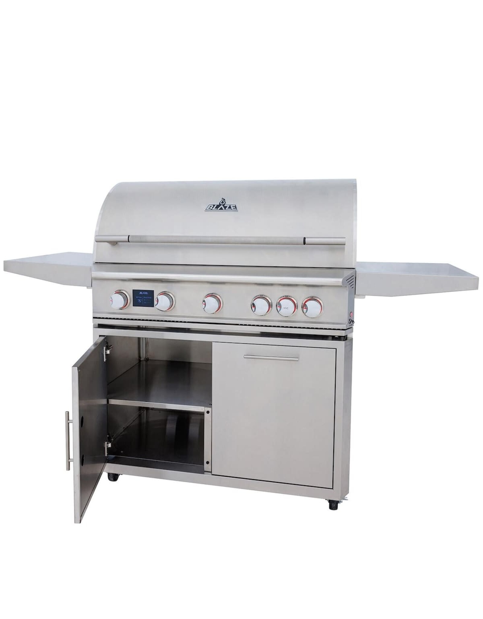 Blaze Outdoor Products Blaze Freestanding LTE PRO 40-Inch 5-Burner Propane Gas Grill w/ Digital Temperature Screen & Rear Infrared Burner BLZ-5LTEPRO-LP+BLZ-5LTEPRO-CART-LTSC