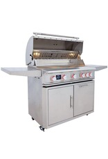 Blaze Outdoor Products Blaze Freestanding LTE PRO 40-Inch 5-Burner Propane Gas Grill w/ Digital Temperature Screen & Rear Infrared Burner BLZ-5LTEPRO-LP+BLZ-5LTEPRO-CART-LTSC