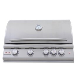 Blaze Outdoor Products Blaze LTE+ 32-Inch 4-Burner Built-In Natural Gas Grill w/ Lift-Assist Hood & Rear Infrared Burner - BLZ-4LTE3-NG