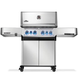 Napoleon Prestige 500 Propane Gas Grill with Infrared Side and Rear Burner, Stainless Steel - P500VRSIBPSS