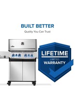 Napoleon Napoleon Prestige 500 Propane Gas Grill with Infrared Side and Rear Burner, Stainless Steel - P500VRSIBPSS