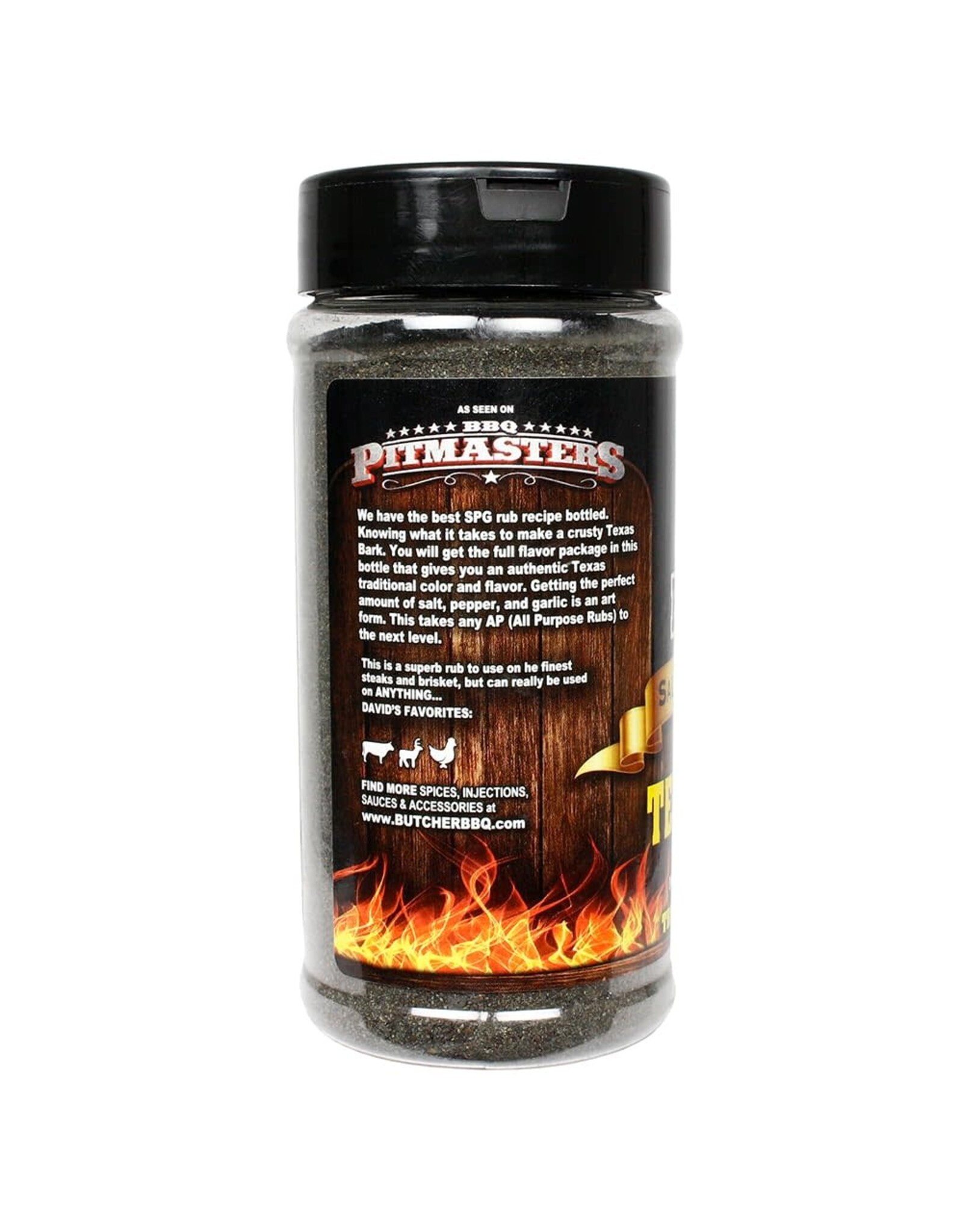 Butcher's BBQ Butcher BBQ Texas Bark Salt Pepper Garlic Seasoning No MSG Gluten Free 11.9 Oz - 56374