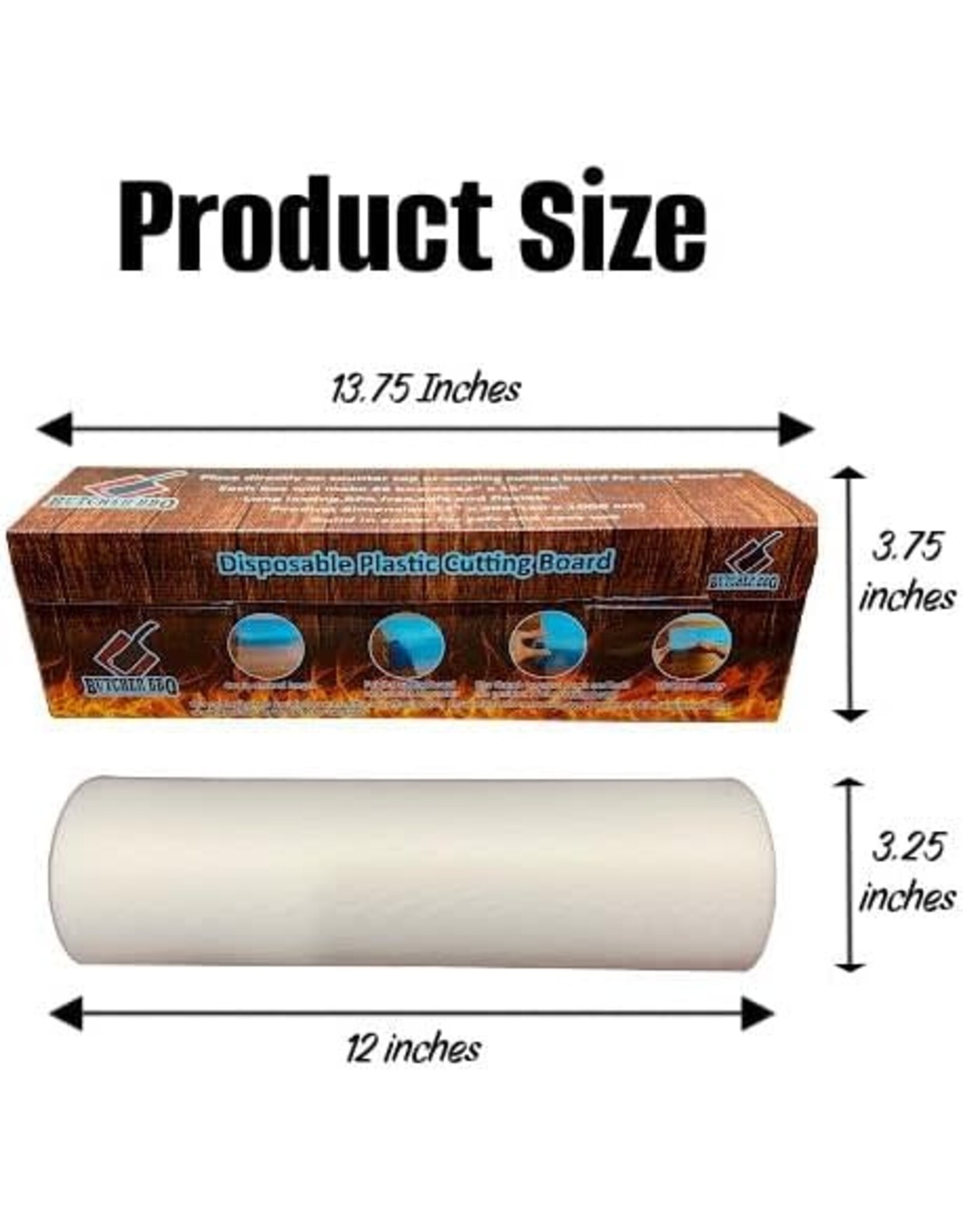 Butcher's BBQ Butcher's BBQ Disposable Plastic Cutting Board/Easy Prep/Easy Clean Up/Cut and Toss - 56398
