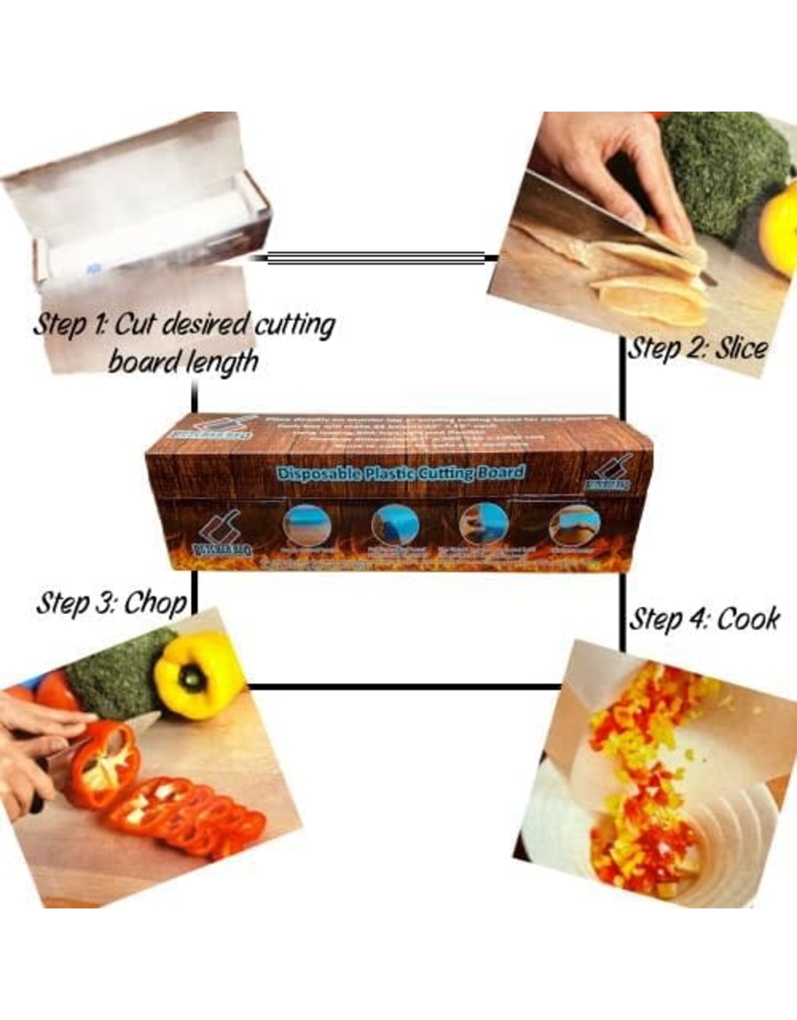 Butcher's BBQ Butcher's BBQ Disposable Plastic Cutting Board/Easy Prep/Easy Clean Up/Cut and Toss - 56398