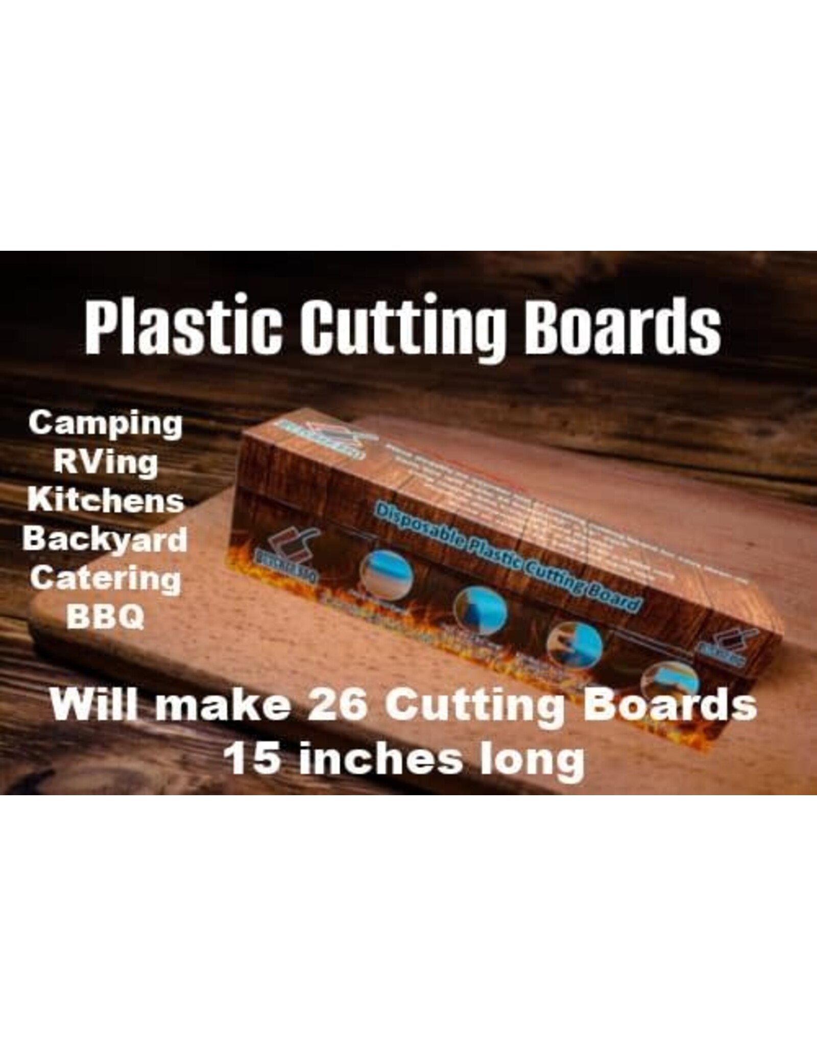 Butcher's BBQ Butcher's BBQ Disposable Plastic Cutting Board/Easy Prep/Easy Clean Up/Cut and Toss - 56398