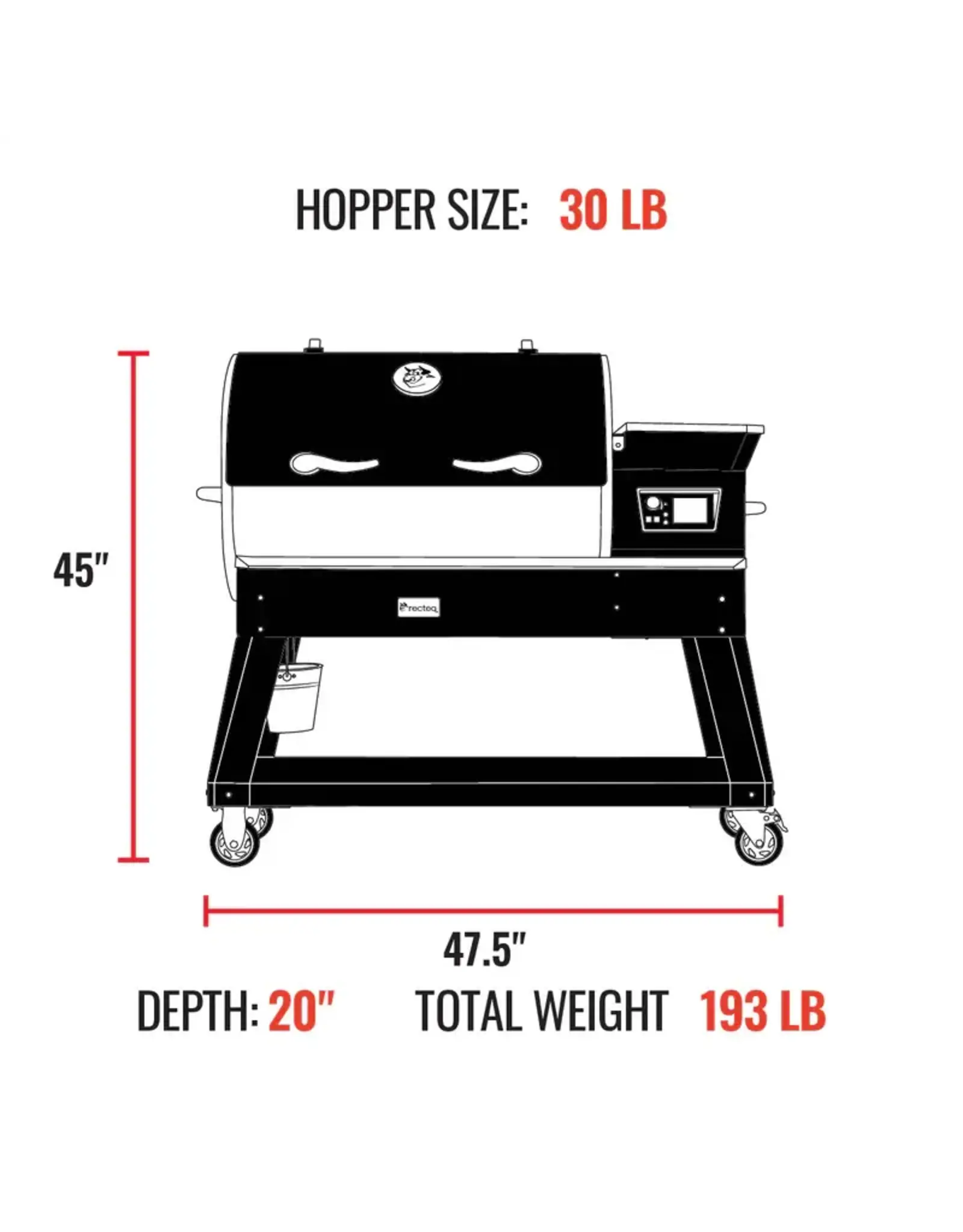 Recteq Recteq Backyard Beast 1200 Wood Pellet WiFi Grill and Smoker Black/Silver - RT-1200BB