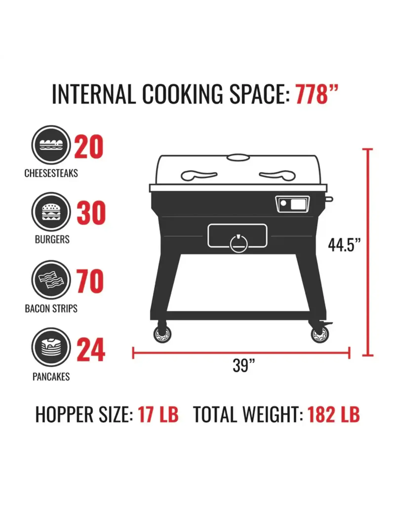 Recteq Recteq SmokeStone 600 Wood Pellet WiFi Pellet Griddle Black/Silver - RT-600SMKSTN