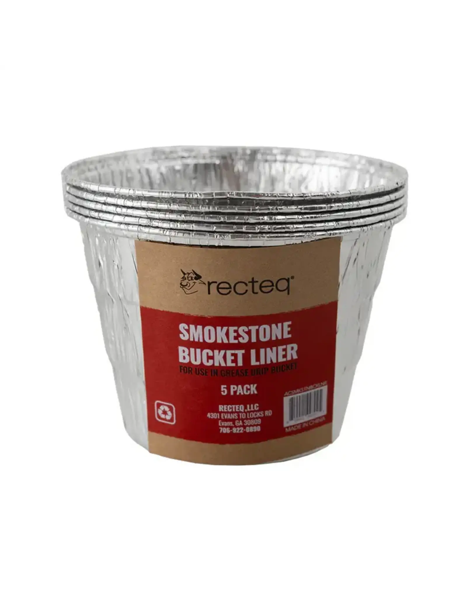 Recteq Recteq Smokestone Aluminum Grease Drip Bucket Foil Liner 5 Pack - ACSMKSTNBCKLNR