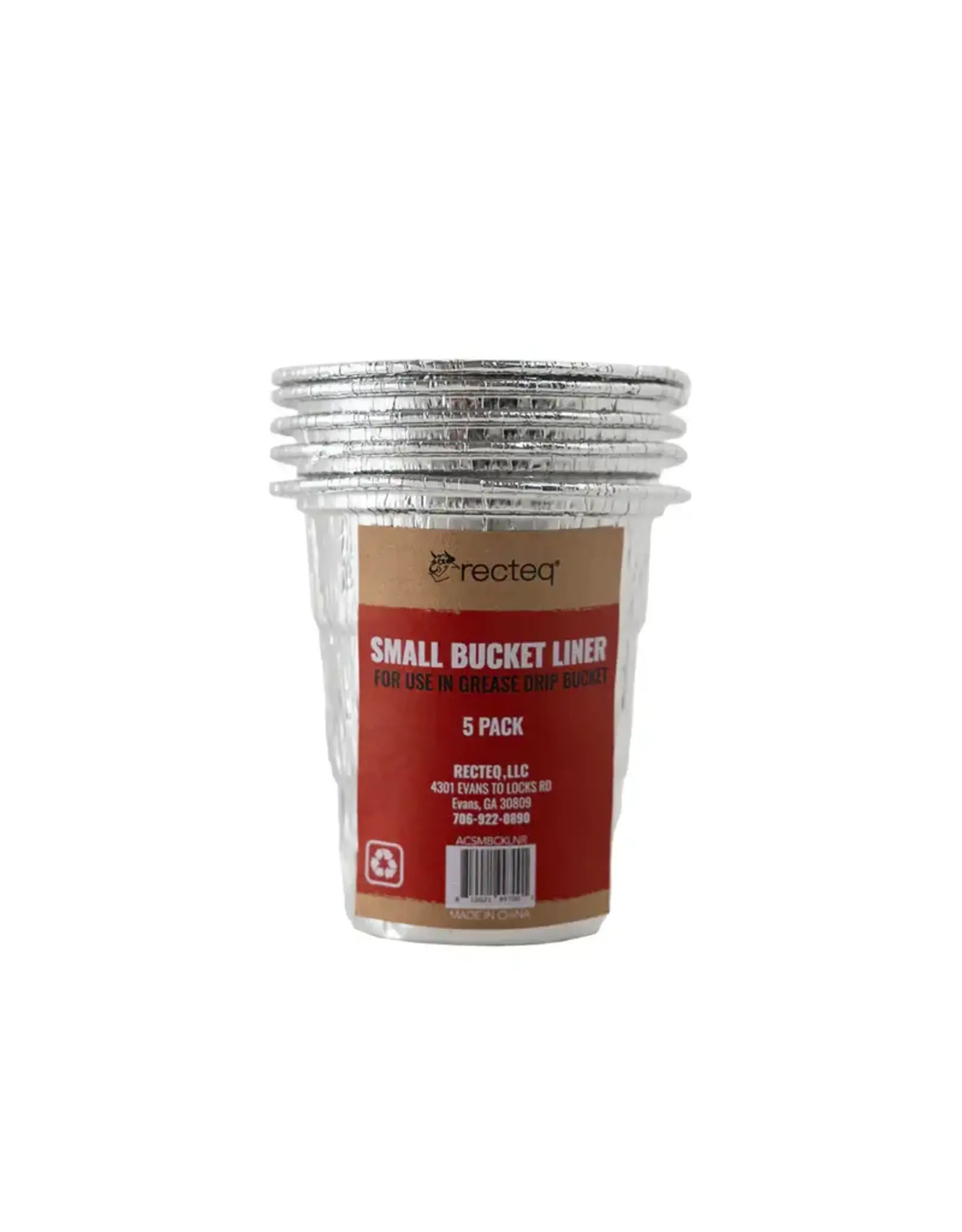 Recteq Recteq Small Aluminum Grease Drip Bucket Foil Liner 5 Pack - ACSMBCKLNR