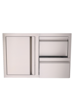 Renaissance Cooking Systems Renaissance Cooking Systems The Valiant Series Double Drawer w/ Door Combo - VDC1SCL