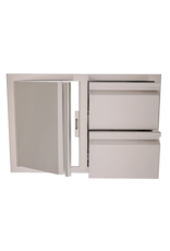 Renaissance Cooking Systems Renaissance Valiant Double Drawer & Door Combo -  Soft Close - Specify left or right swing - VDC1SCL