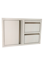 Renaissance Cooking Systems Renaissance Cooking Systems The Valiant Series Double Drawer w/ Door Combo - VDC1SCL