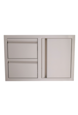 Renaissance Cooking Systems Renaissance Cooking Systems The Valiant Series Double Drawer w/ Door Combo - Right Swing - VDC1SCR