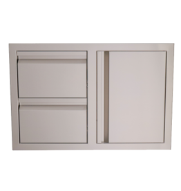Renaissance Cooking Systems Renaissance Cooking Systems The Valiant Series Double Drawer w/ Door Combo - Right Swing - VDC1SCR