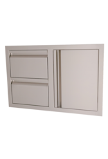 Renaissance Cooking Systems Renaissance Cooking Systems The Valiant Series Double Drawer w/ Door Combo - Right Swing - VDC1SCR