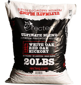 Recteq Recteq Hardwood Wood Pellet Fuel All Natural White Oak/Red Oak/Hickory 20 lb - RT-UBHWP20