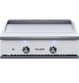 Delta Heat Delta Heat 32-Inch Built-In Natural Gas Teppanyaki Griddle - White Control Panel - DHTG32-WL