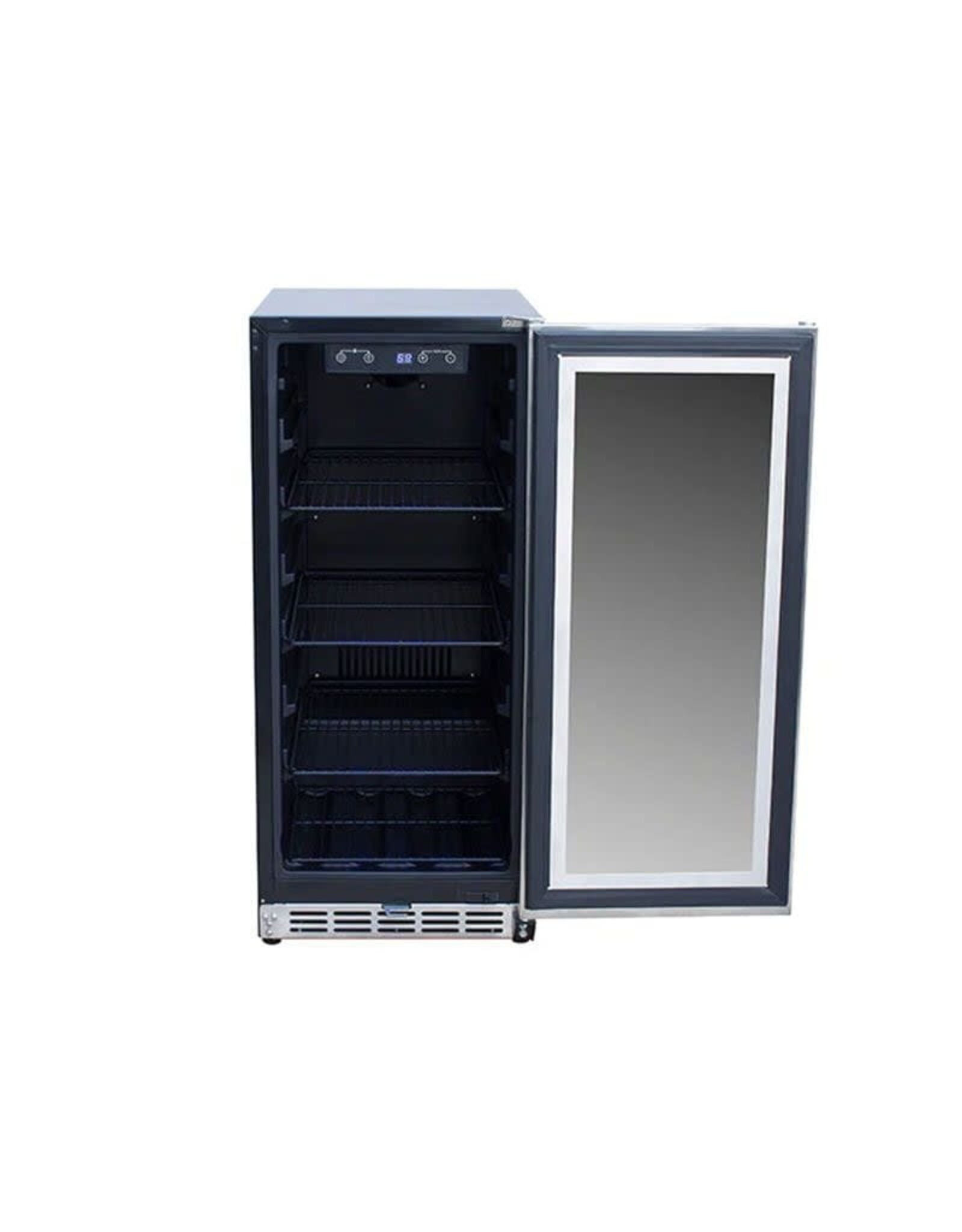 TrueFlame TrueFlame 15" Outdoor Rated Refrigerator with Glass Door and Stainless Steel Handle - AMD-RFR-15G