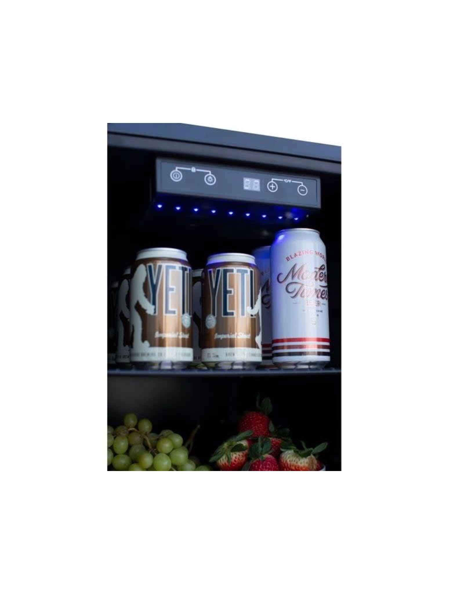 TrueFlame TrueFlame 15" Outdoor Rated Refrigerator with Glass Door and Stainless Steel Handle - AMD-RFR-15G