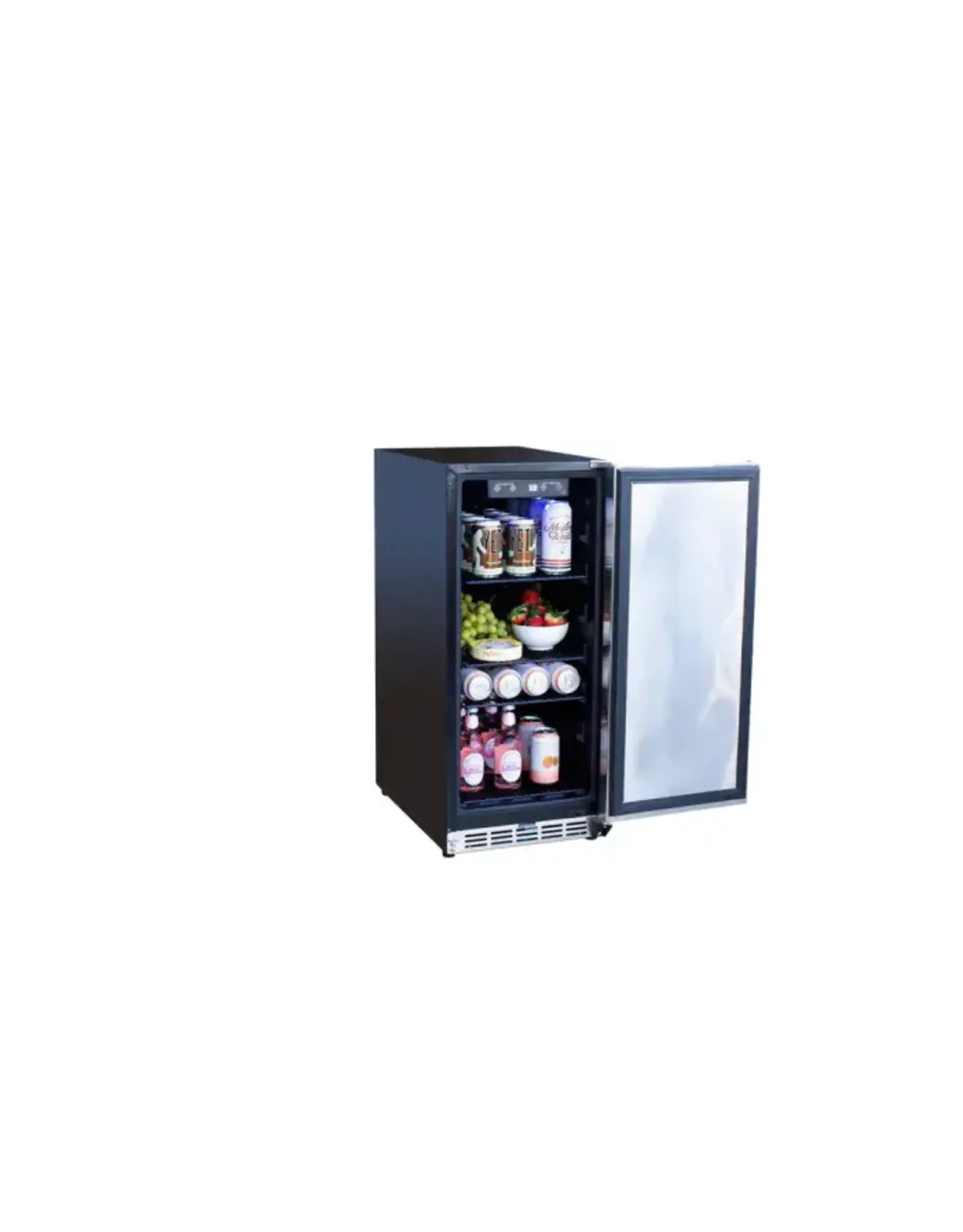TrueFlame TrueFlame 15" Outdoor Rated Refrigerator with Stainless Steel Door and Handle - AMD-RFR-15S
