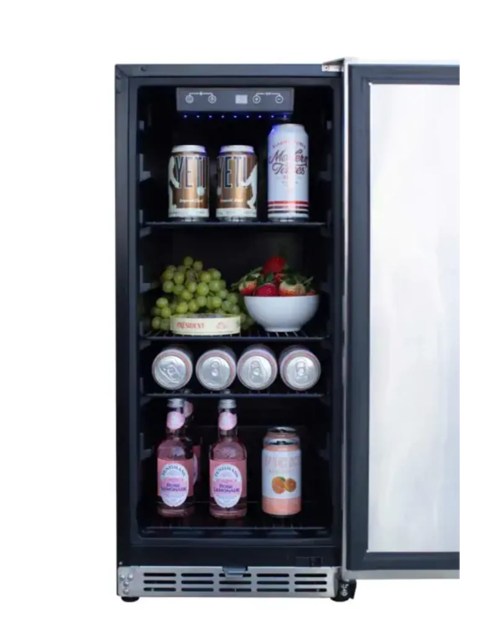 TrueFlame TrueFlame 15" Outdoor Rated Refrigerator with Stainless Steel Door and Handle - AMD-RFR-15S