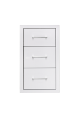 TrueFlame TrueFlame 17-Inch Stainless Steel Flush Mount Triple Access Drawer - TF-DR3-17-A