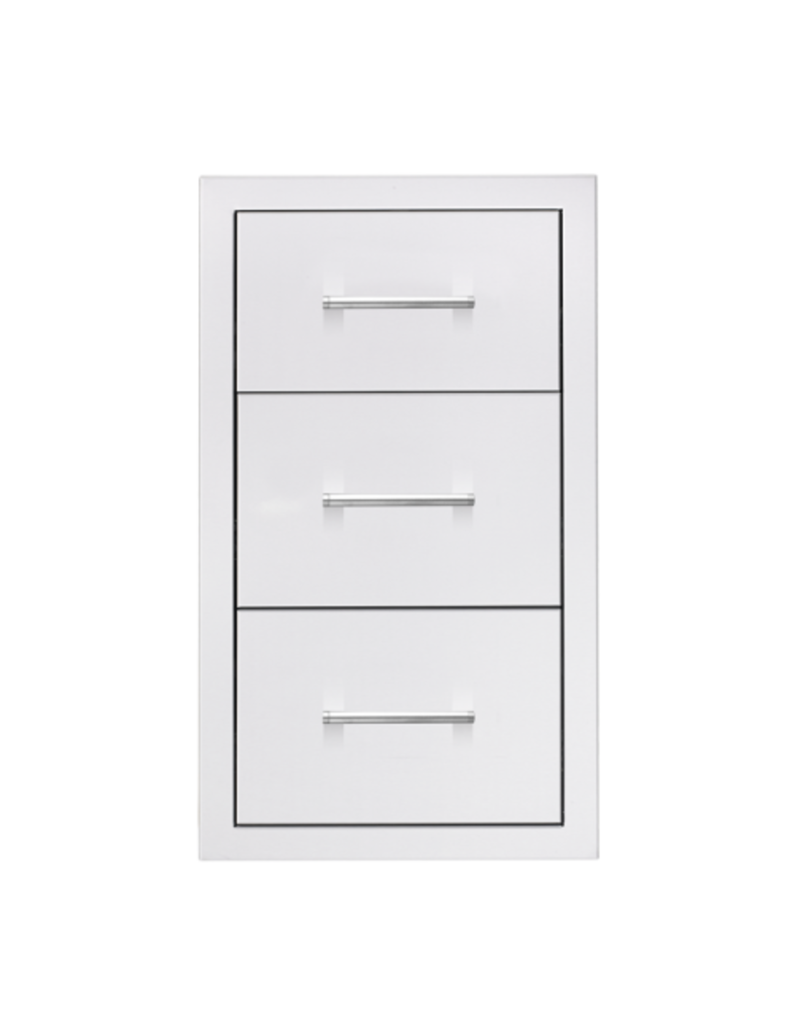 TrueFlame TrueFlame 17-Inch Stainless Steel Flush Mount Triple Access Drawer - TF-DR3-17-A