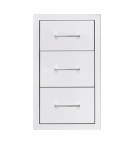TrueFlame TrueFlame 17-Inch Stainless Steel Flush Mount Triple Access Drawer - TF-DR3-17-A