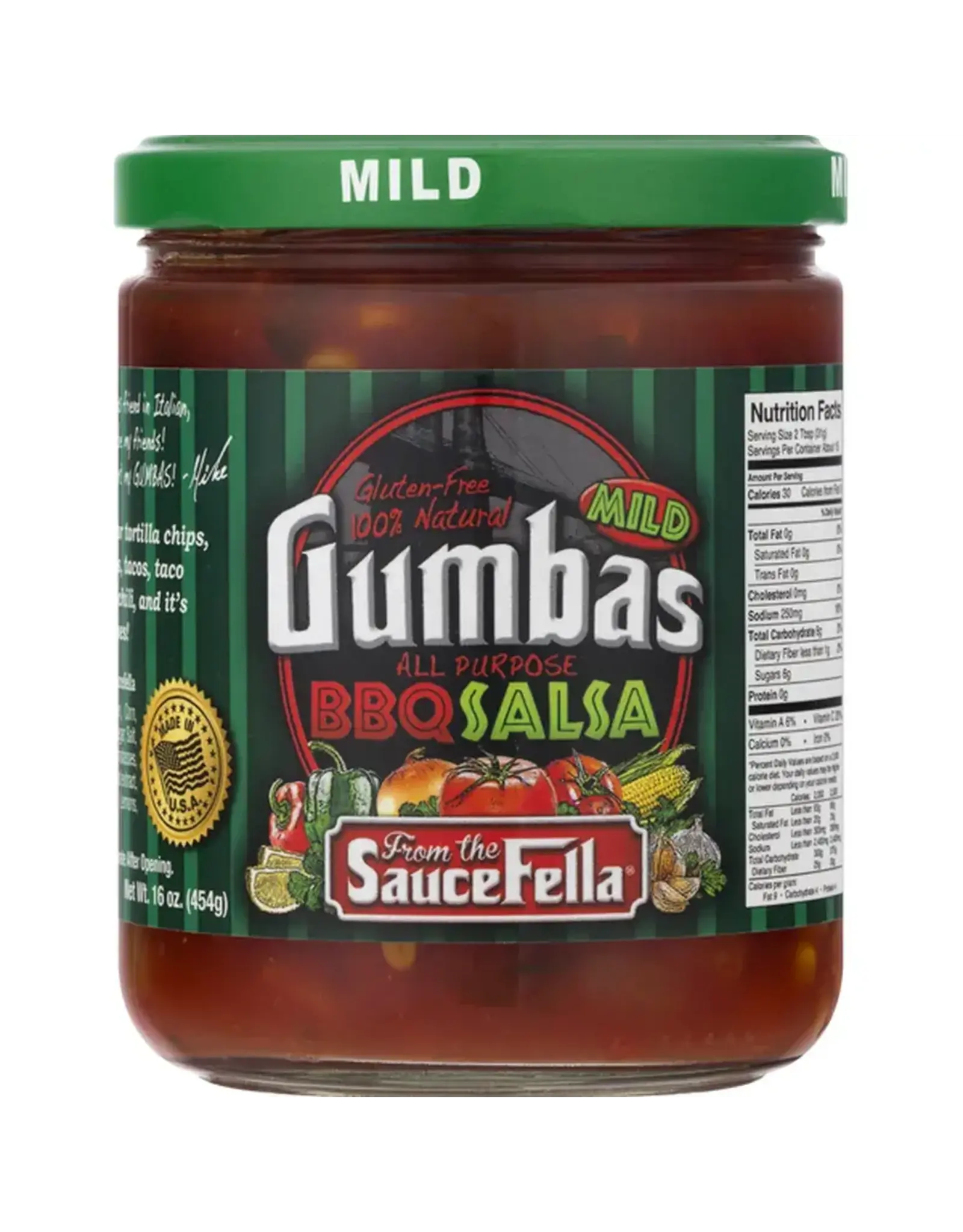 The Gumbas Company Gumbas Gourmet Mild BBQ Salsa 16 Oz - 00304
