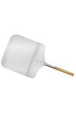 WPPO WPPO 14" x 16" Aluminum Pizza Peel with 22" Wooden Handle - WKPA-1438W